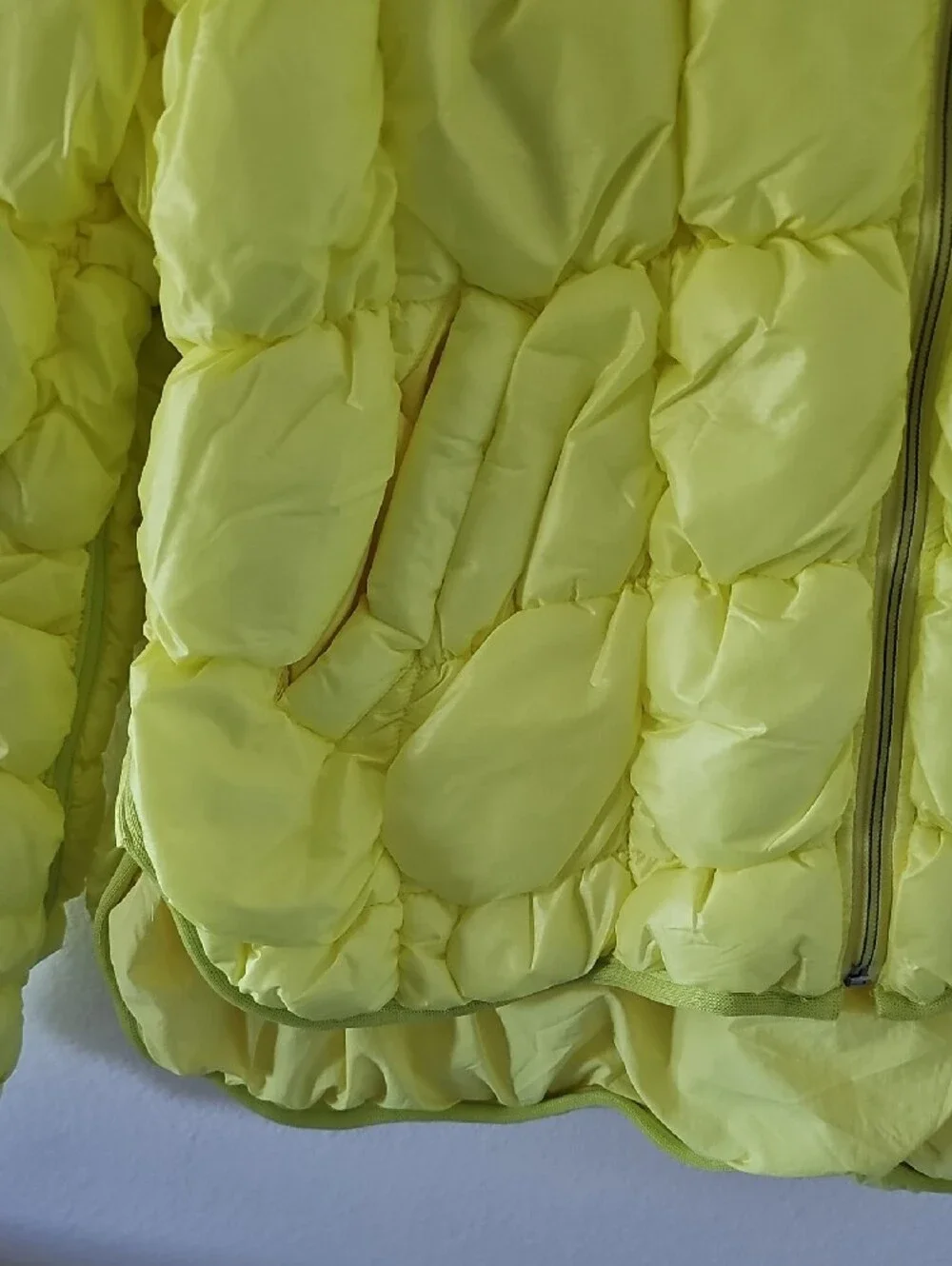 ●●FREE PEOPLE NEON HIGHLIGHTER YELLOW SHINY PUFFER JACKET NWOT S.L●●